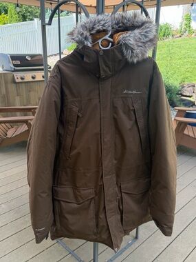 Eddie Bauer Weatheredge Superior Down Parka EUC Tall XXL Brown